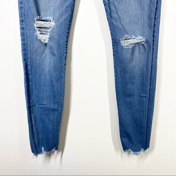 MADEWELL 9” High Rise Skinny Jeans Distressed Raw Hem 27 - Picture 2 of 6
